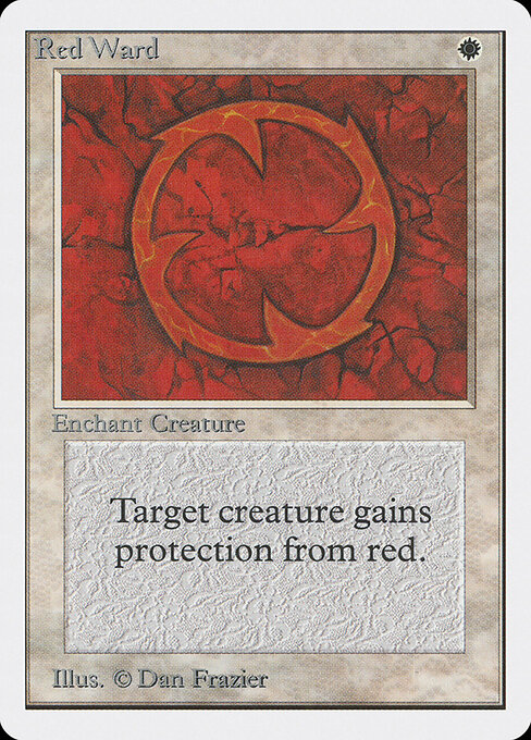 Red Ward - Unlimited Edition (#34) - Illustrated by Dan Frazier - Magic: The Gathering Card