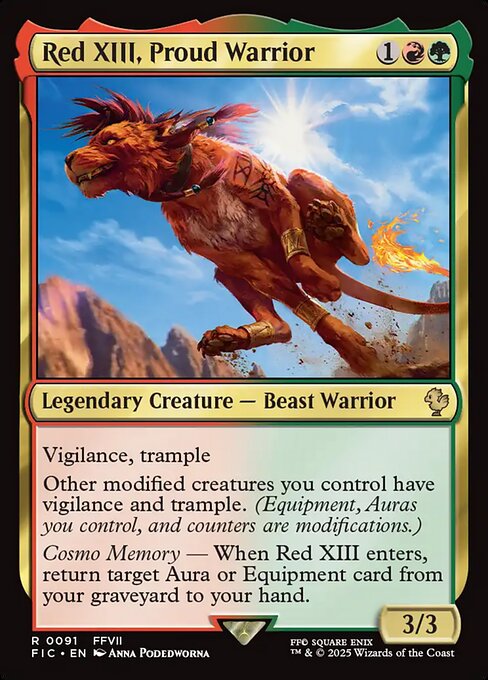 Red XIII, Proud Warrior - Final Fantasy Commander Magic card