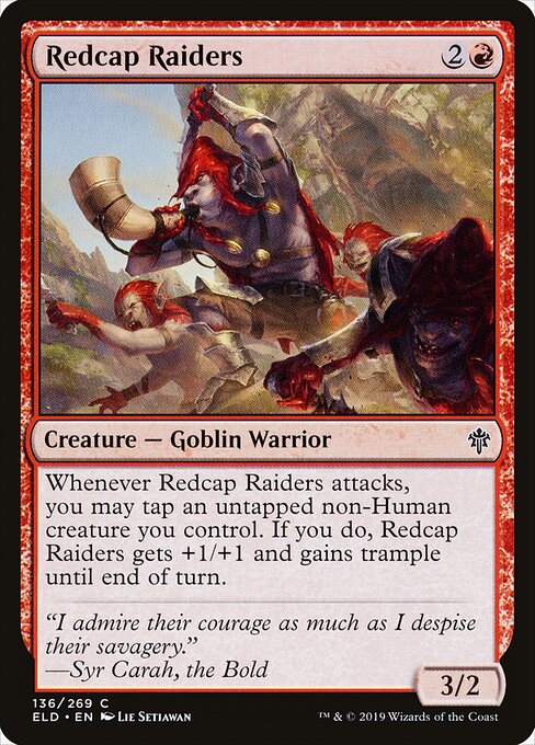 Redcap Raiders - Throne of Eldraine Magic card
