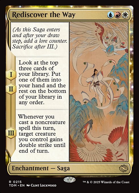 Rediscover the Way - Tarkir: Dragonstorm (#215) - Illustrated by Clint Lockwood - Magic: The Gathering Card