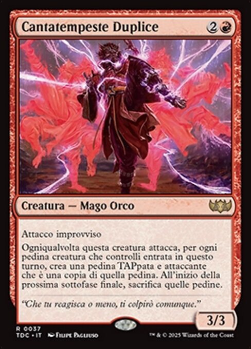 Cantatempeste Duplice (Redoubled Stormsinger) - Tarkir: Dragonstorm Commander (#37) - Illustrated by Filipe Pagliuso - Magic: The Gathering Card