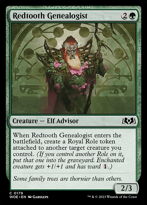 Redtooth Genealogist - Wilds of Eldraine Magic card