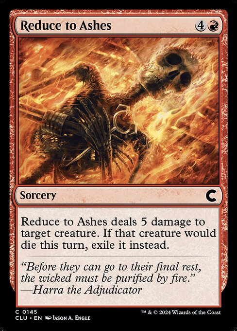 Reduce to Ashes - Ravnica: Clue Edition Magic card
