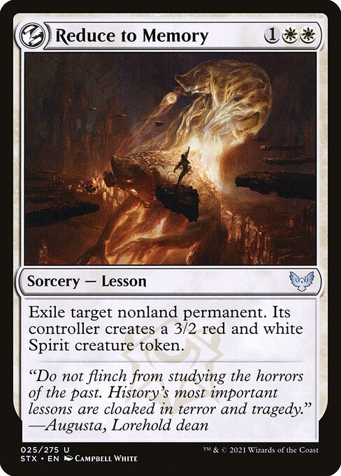 Reduce to Memory - Strixhaven: School of Mages (#25) - Illustrated by Campbell White - Magic: The Gathering Card