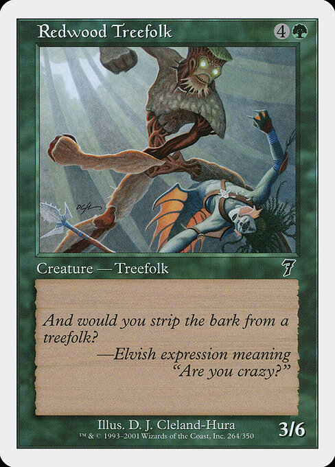 Redwood Treefolk - Seventh Edition Magic card