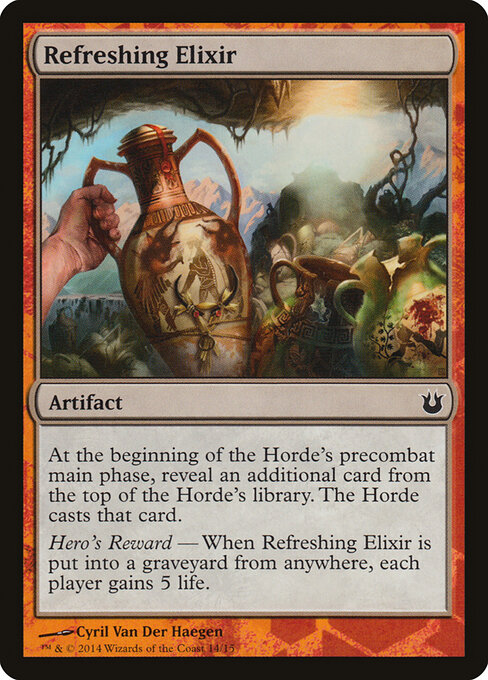Refreshing Elixir - Battle the Horde (#14) - Illustrated by Cyril Van Der Haegen - Magic: The Gathering Card