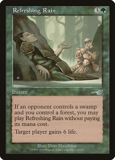 Refreshing Rain - Nemesis (#110) - Illustrated by Don Hazeltine - Magic: The Gathering Card