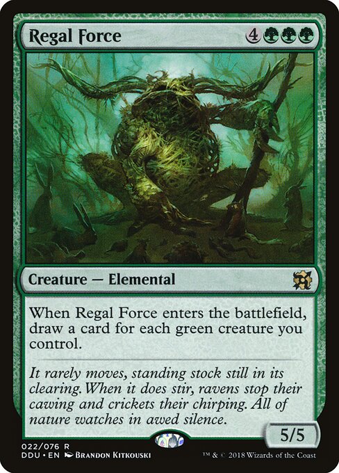 Regal Force - Duel Decks: Elves vs. Inventors (#22) - Illustrated by Brandon Kitkouski - Magic: The Gathering Card