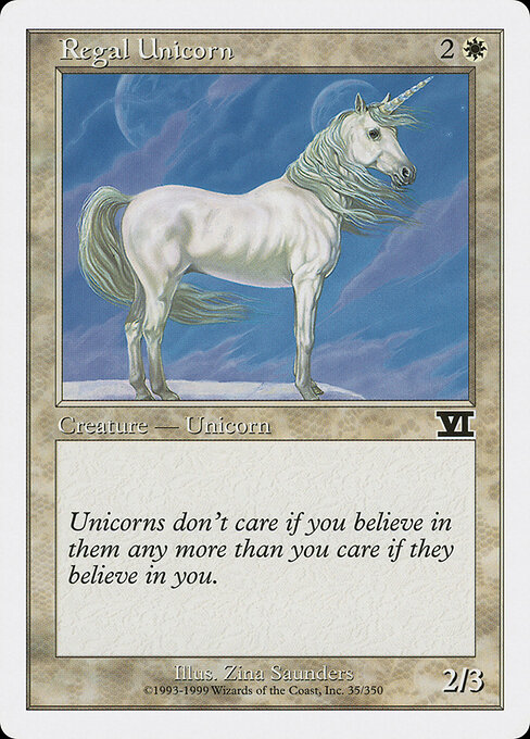 Regal Unicorn - Classic Sixth Edition Magic card
