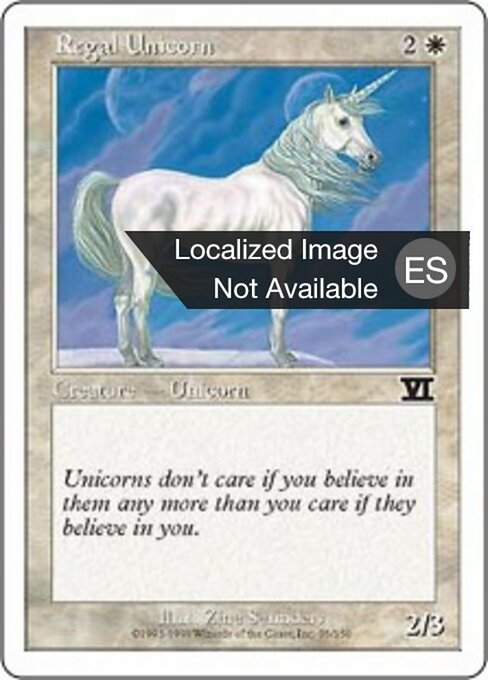 Regal Unicorn - Classic Sixth Edition (#35) - Illustrated by Zina Saunders - Magic: The Gathering Card