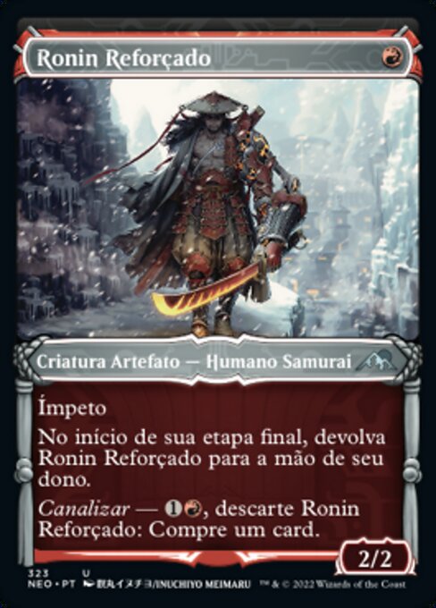 Ronin Reforçado (Reinforced Ronin) - Kamigawa: Neon Dynasty (#323) - Illustrated by Inuchiyo Meimaru - Magic: The Gathering Card