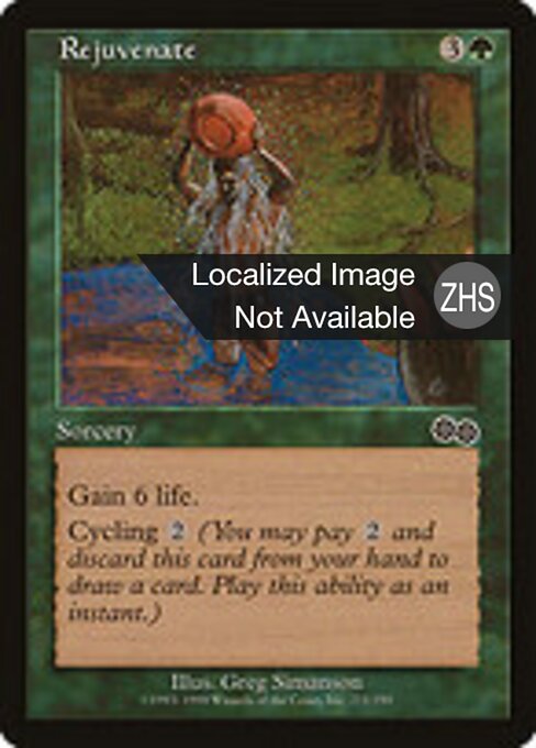 Rejuvenescer (Rejuvenate) - Urza's Saga (#271) - Illustrated by Greg Simanson - Magic: The Gathering Card