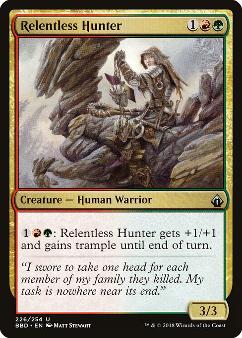 Relentless Hunter - Battlebond (#226) - Illustrated by Matt Stewart - Magic: The Gathering Card