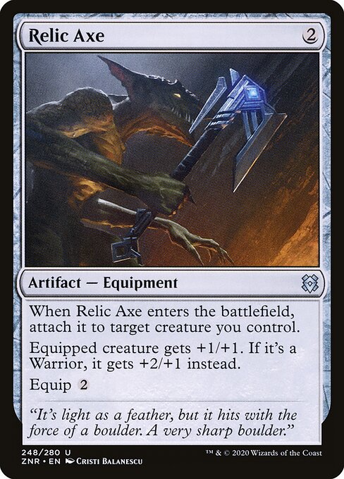 Relic Axe - Zendikar Rising (#248) - Illustrated by Cristi Balanescu - Magic: The Gathering Card