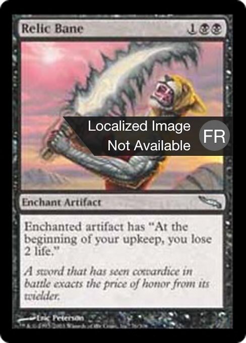 Reliktenfluch (Relic Bane) - Mirrodin (#76) - Illustrated by Eric Peterson - Magic: The Gathering Card