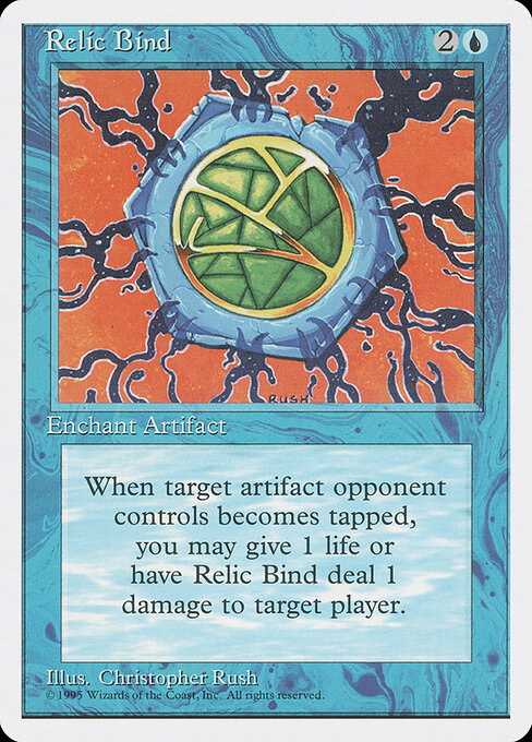 Relic Bind - Fourth Edition Magic card