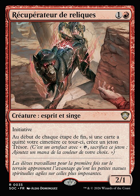 遺物の回収者 (Relic Retriever) - Secrets of Strixhaven Commander (#35) - Illustrated by Aldo Domínguez - Magic: The Gathering Card