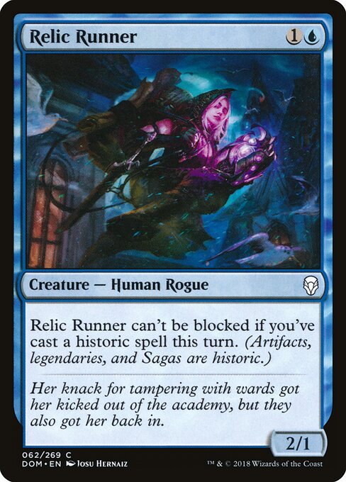 Trafficante di Reliquie (Relic Runner) - Dominaria (#62) - Illustrated by Josu Hernaiz - Magic: The Gathering Card