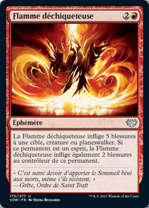 Flamme déchiqueteuse (Rending Flame) - Innistrad: Crimson Vow (#175) - Illustrated by Olena Richards - Magic: The Gathering Card