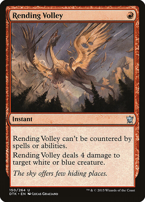 Rending Volley - Dragons of Tarkir (#150) - Illustrated by Lucas Graciano - Magic: The Gathering Card