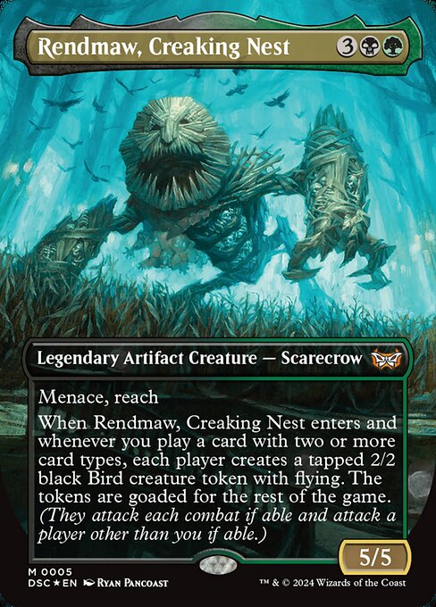 Rendmaw, Creaking Nest - Duskmourn: House of Horror Commander (#5) - Illustrated by Ryan Pancoast - Magic: The Gathering Card