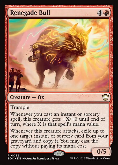 Renegade Bull - Secrets of Strixhaven Commander Magic card