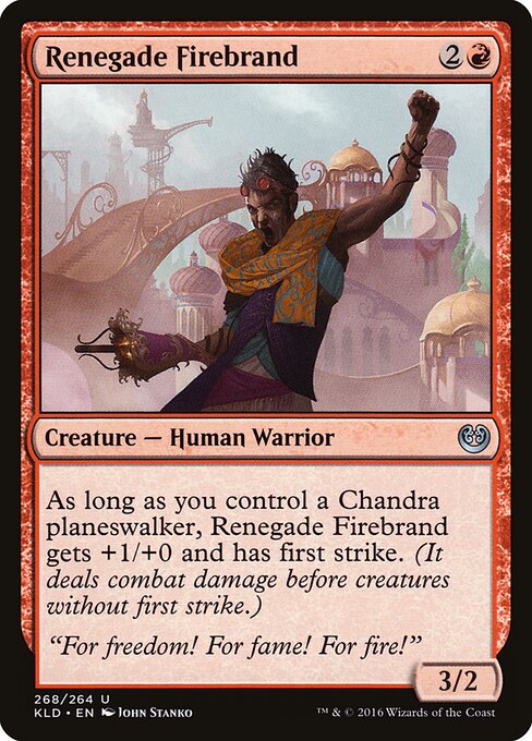 Renegaten-Unruhestifter (Renegade Firebrand) - Kaladesh (#268) - Illustrated by John Stanko - Magic: The Gathering Card