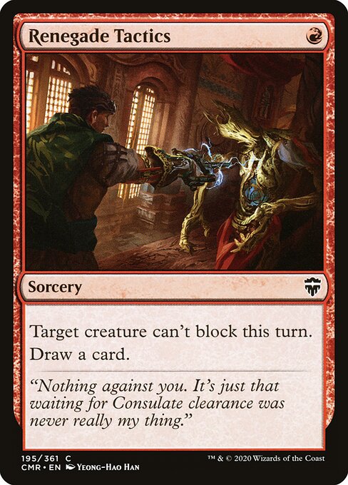 Renegade Tactics - Commander Legends (#195) - Illustrated by Yeong-Hao Han - Magic: The Gathering Card
