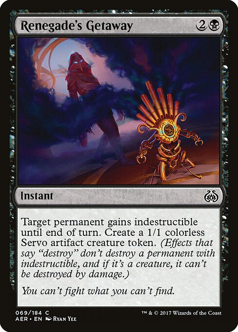 Renegade's Getaway - Aether Revolt (#69) - Illustrated by Ryan Yee - Magic: The Gathering Card