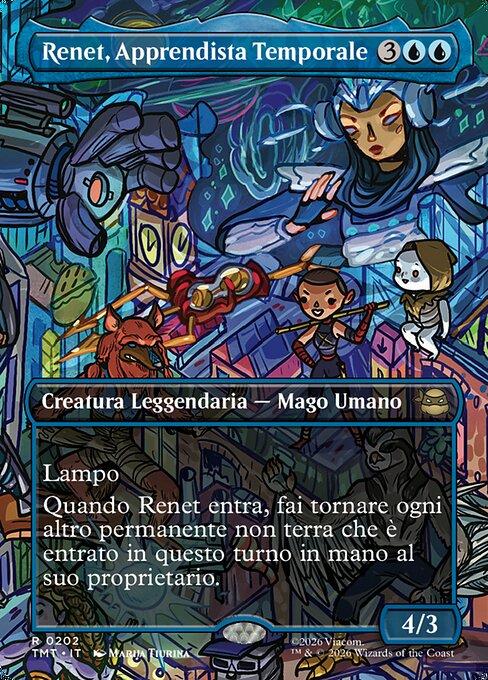 Renet, aprendiz temporal (Renet, Temporal Apprentice) - Teenage Mutant Ninja Turtles (#202) - Illustrated by Marija Tiurina - Magic: The Gathering Card
