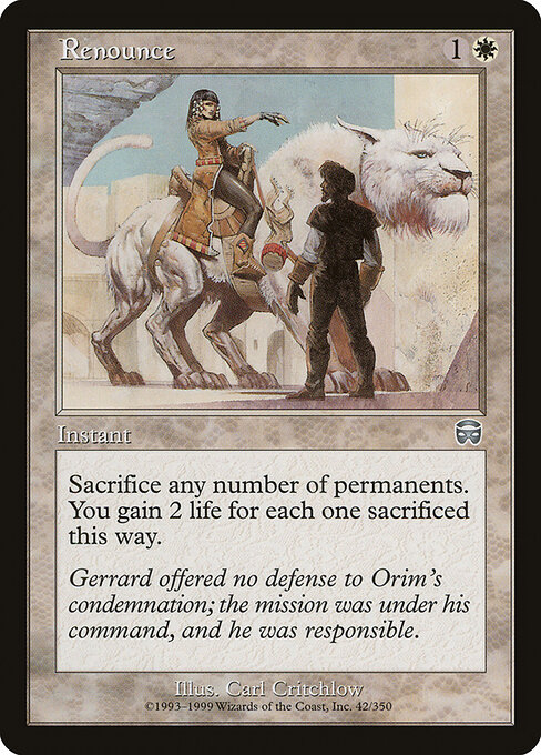 Renounce - Mercadian Masques Magic card