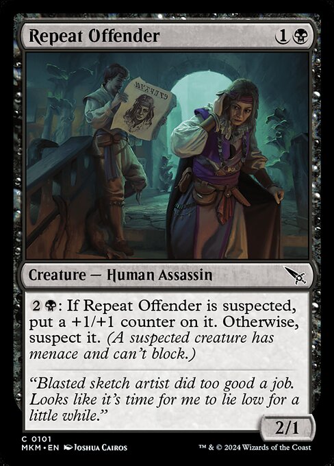 Repeat Offender - Murders at Karlov Manor (#101) - Illustrated by Joshua Cairos - Magic: The Gathering Card