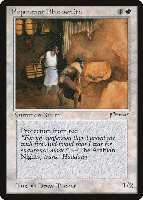 Herrero penitente (Repentant Blacksmith) - Fifth Edition (#54) - Illustrated by Drew Tucker - Magic: The Gathering Card