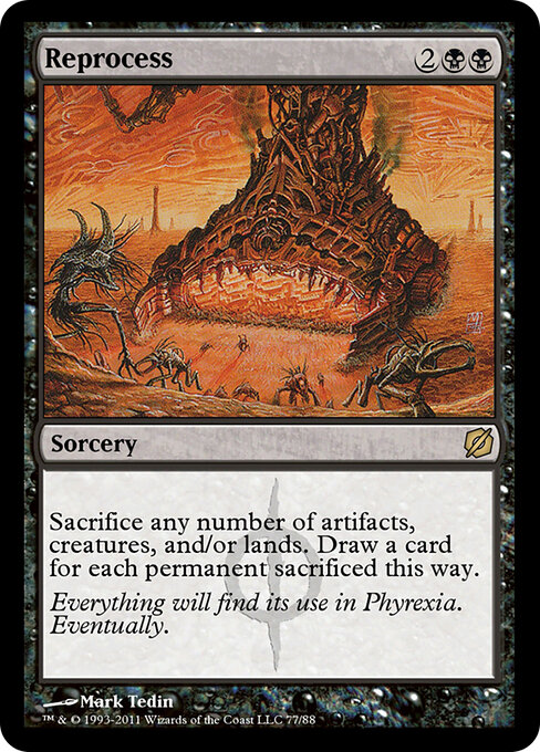 Reprocess - Duel Decks: Mirrodin Pure vs. New Phyrexia (#77) - Illustrated by Mark Tedin - Magic: The Gathering Card