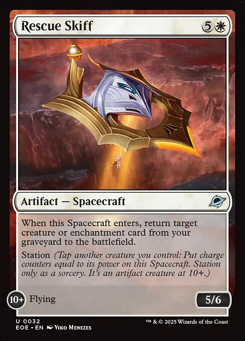 Esquif de sauvetage (Rescue Skiff) - Edge of Eternities (#32) - Illustrated by Viko Menezes - Magic: The Gathering Card