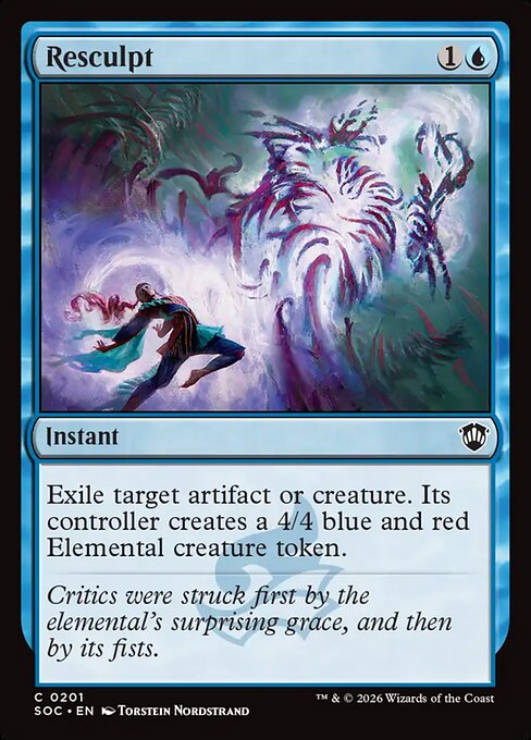 Resculpt - Secrets of Strixhaven Commander (#201) - Illustrated by Torstein Nordstrand - Magic: The Gathering Card