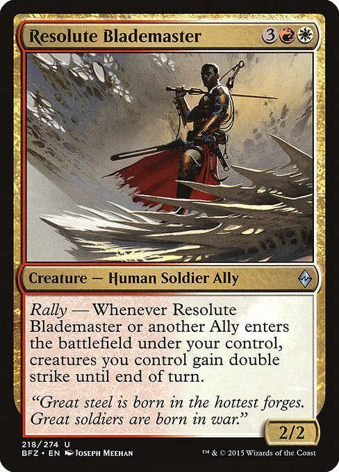 Resolute Blademaster - Battle for Zendikar Magic card
