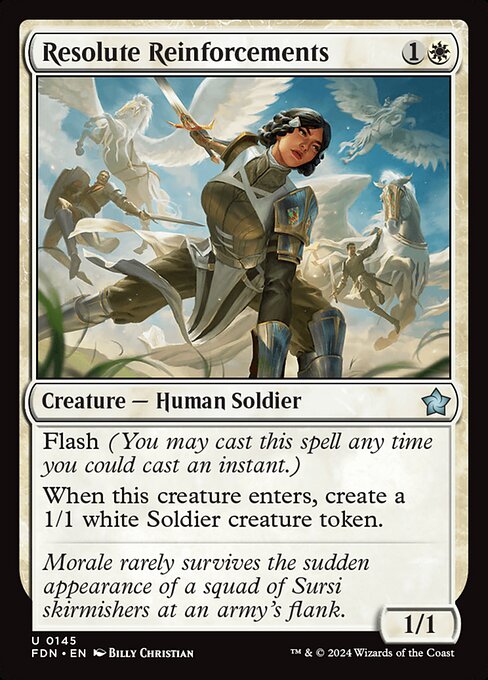 Resolute Reinforcements - Foundations Magic card