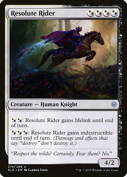 Resolute Rider - Throne of Eldraine Magic card