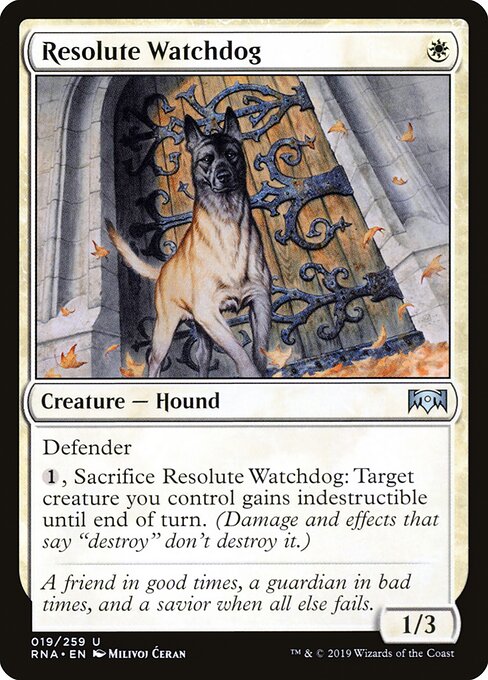 Resolute Watchdog - Ravnica Allegiance Magic card