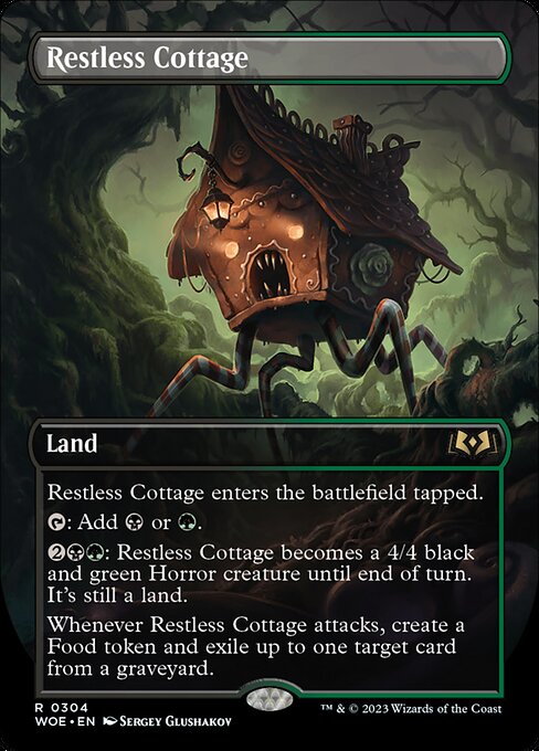 Capanna Irrequieta (Restless Cottage) - Wilds of Eldraine (#258) - Illustrated by Jesper Ejsing - Magic: The Gathering Card