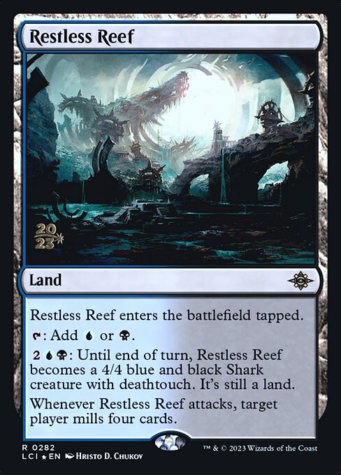 Barriera Inquieta (Restless Reef) - The Lost Caverns of Ixalan (#282) - Illustrated by Hristo D. Chukov - Magic: The Gathering Card