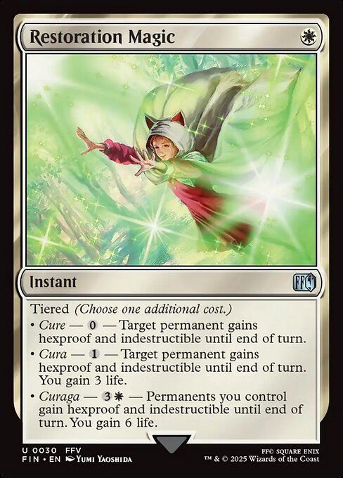 Restoration Magic - Final Fantasy (#30) - Illustrated by Yumi Yaoshida - Magic: The Gathering Card
