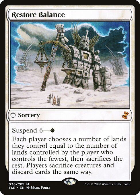 Ripristinare Equilibrio (Restore Balance) - Time Spiral (#38) - Illustrated by Mark Poole - Magic: The Gathering Card