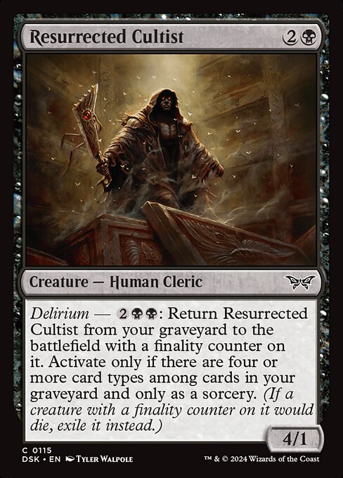 Resurrected Cultist - Duskmourn: House of Horror Magic card