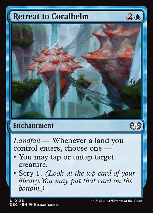 Retreat to Coralhelm - Duskmourn: House of Horror Commander (#126) - Illustrated by Kieran Yanner - Magic: The Gathering Card