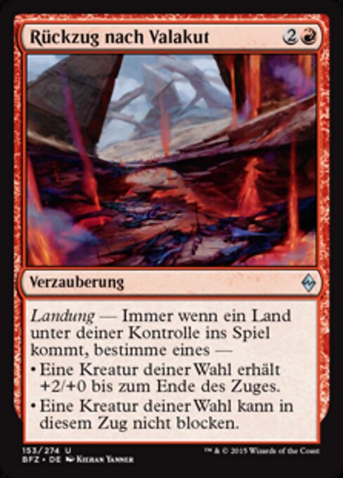 Ritirata verso Valakut (Retreat to Valakut) - Battle for Zendikar (#153) - Illustrated by Kieran Yanner - Magic: The Gathering Card