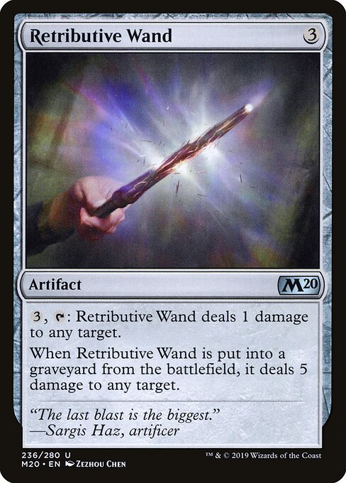 Retributive Wand - Core Set 2020 Magic card