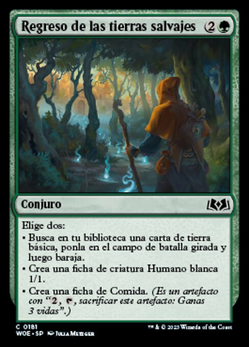 Rückkehr aus der Wildnis (Return from the Wilds) - Wilds of Eldraine (#181) - Illustrated by Julia Metzger - Magic: The Gathering Card