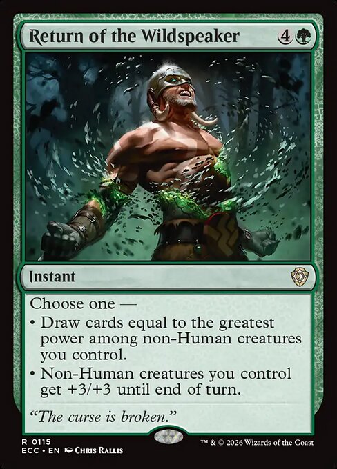 Return of the Wildspeaker - Lorwyn Eclipsed Commander Magic card
